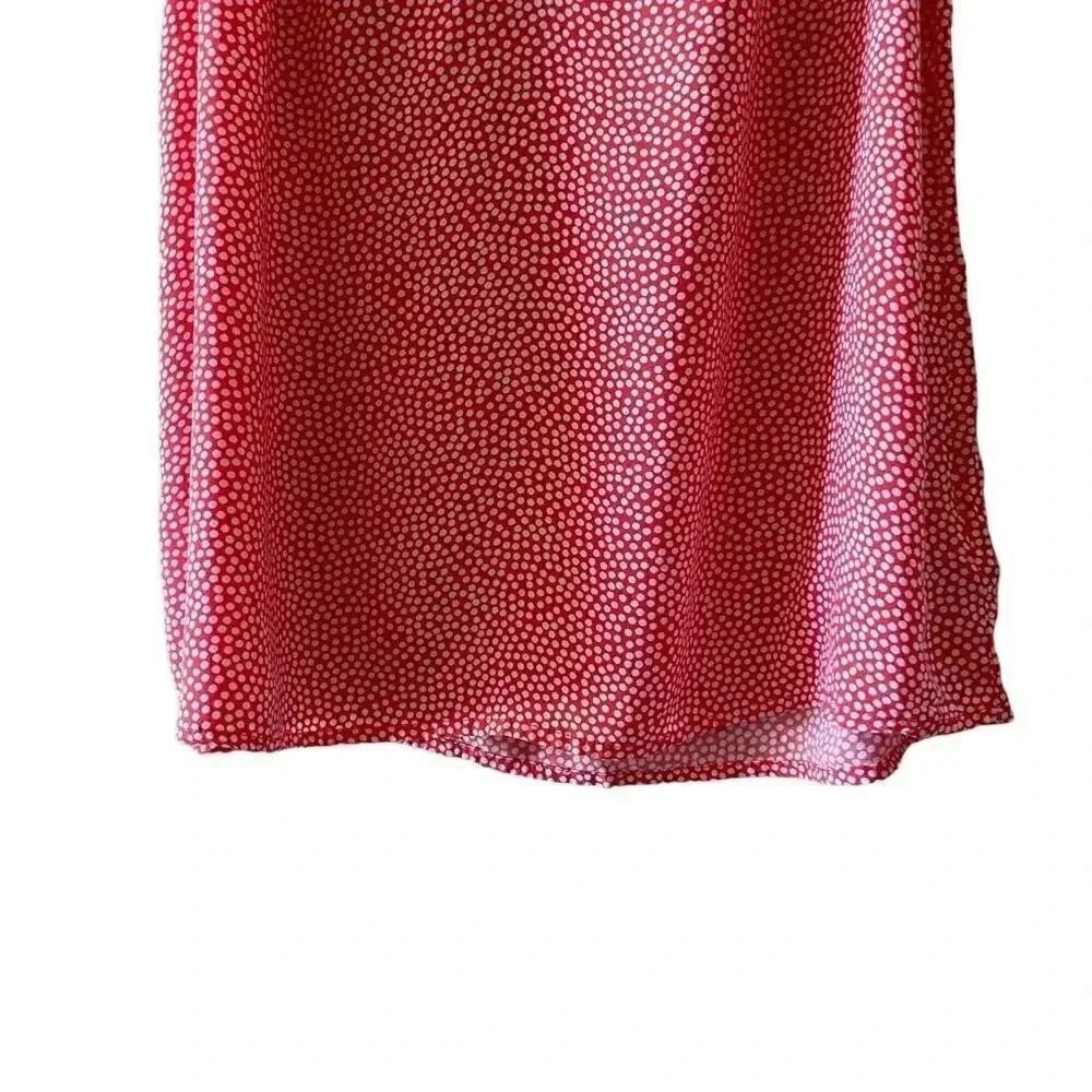 Gap Womens Sleeveless Top Red Coral Polka Dot Blouse SZ S #1389 - Picture 3 of 12